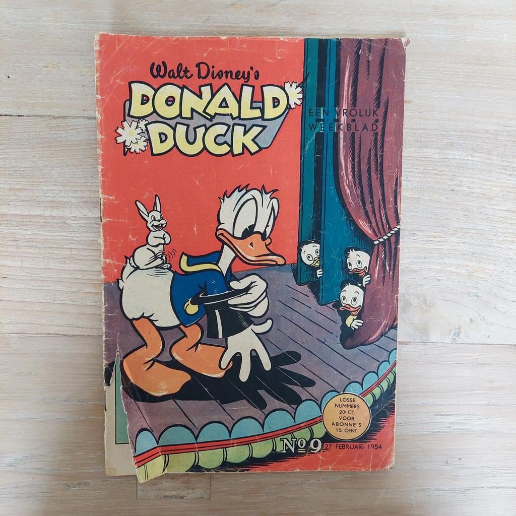 Donald Duck 1954 nummer 9, Boeken, Eén stripboek, Ophalen of Verzenden, Gelezen
