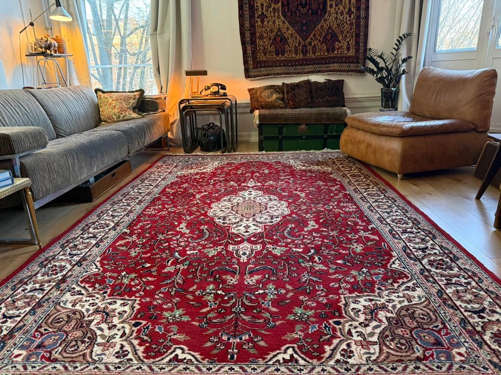 Groot handgeknoopt Perzisch Kashan tapijt – 310 x 193 cm