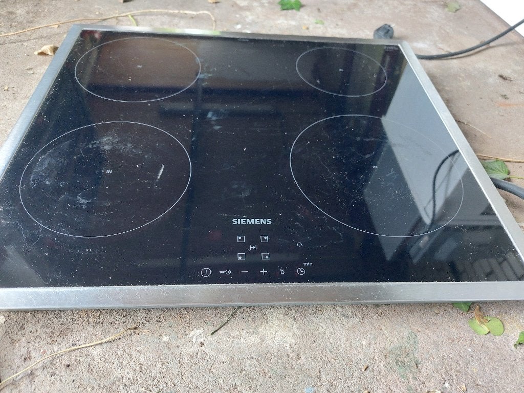Siemens EU645BEB2E inductiekookplaat, Witgoed en Apparatuur, Kookplaten, Ophalen, Gebruikt, 4 kookzones, Inbouw