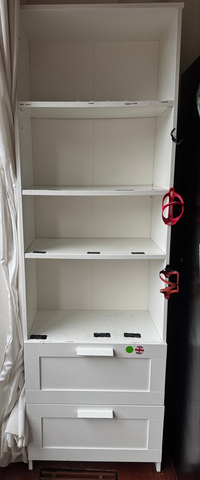 FREE Witte boekenkast met lades en planken, Huis en Inrichting, Ophalen, Gebruikt, 50 tot 100 cm, Met lade(s)