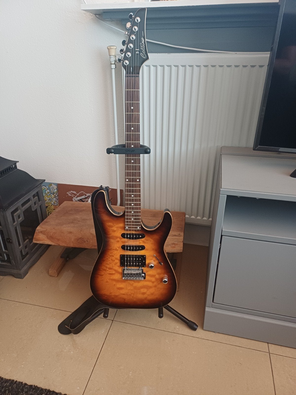 Collins Elektrische Gitaar - Zo goed als nieuw, Ophalen, Zo goed als nieuw, Solid body, Overige merken