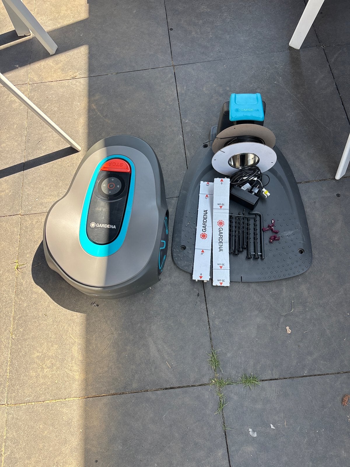Gardena Robotmaaier met draad en installatiekit, Ophalen of Verzenden, Gebruikt, 20 tot 25 cm