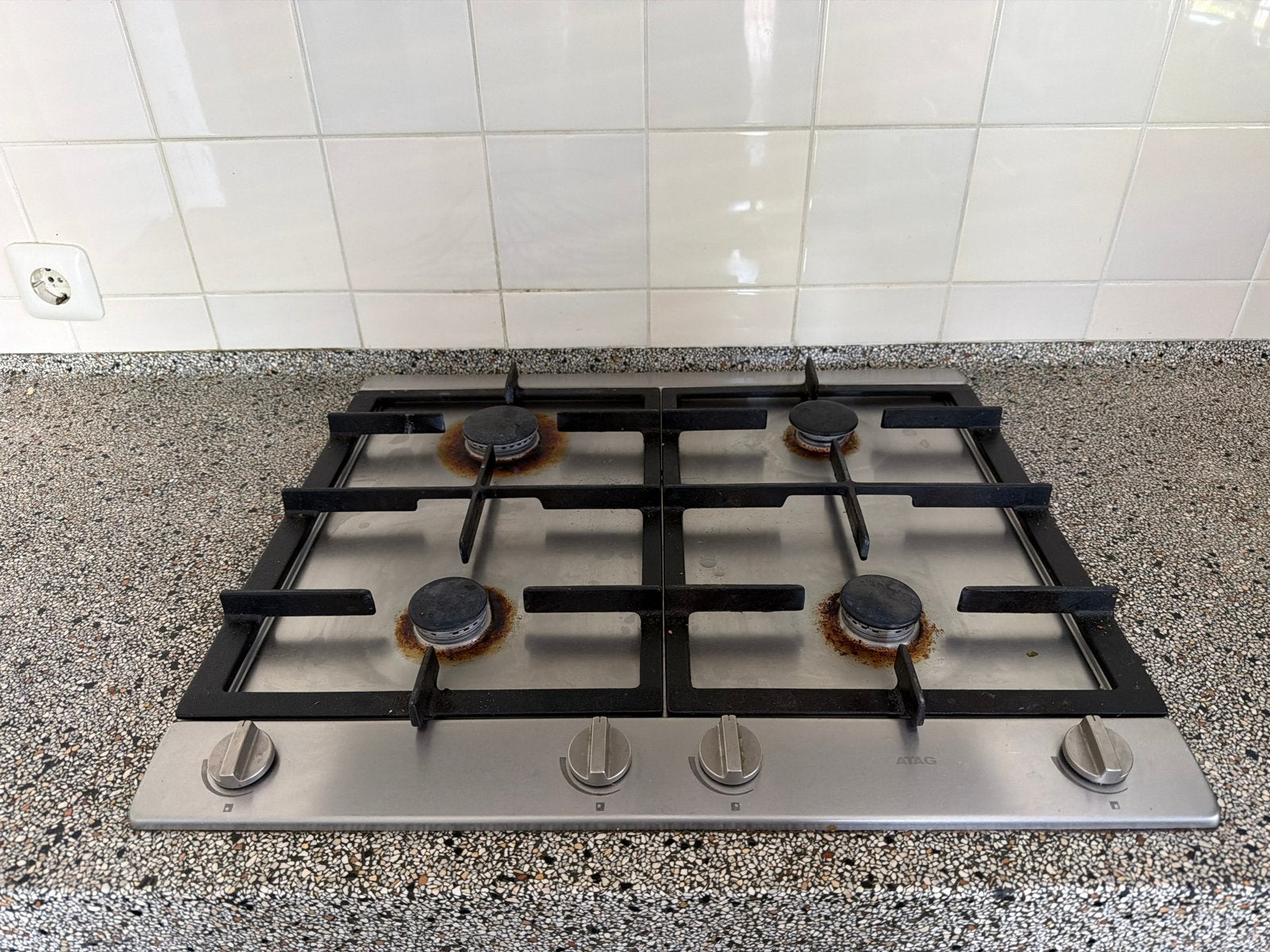 Atag Inbouw Gasfornuis met Elektrische Ontsteking, Witgoed en Apparatuur, Fornuizen, Ophalen, Gebruikt, 4 kookzones, Inbouw