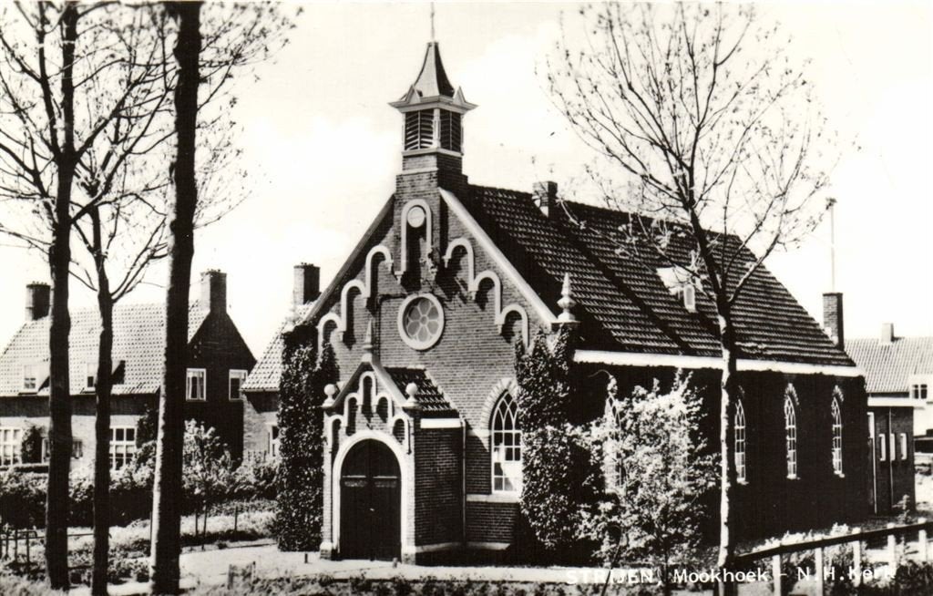 Strijen, Mookhoek - N.H. Kerk - ongelopen, Verzamelen, Ophalen of Verzenden, 1960 tot 1980, Ongelopen, Noord-Brabant