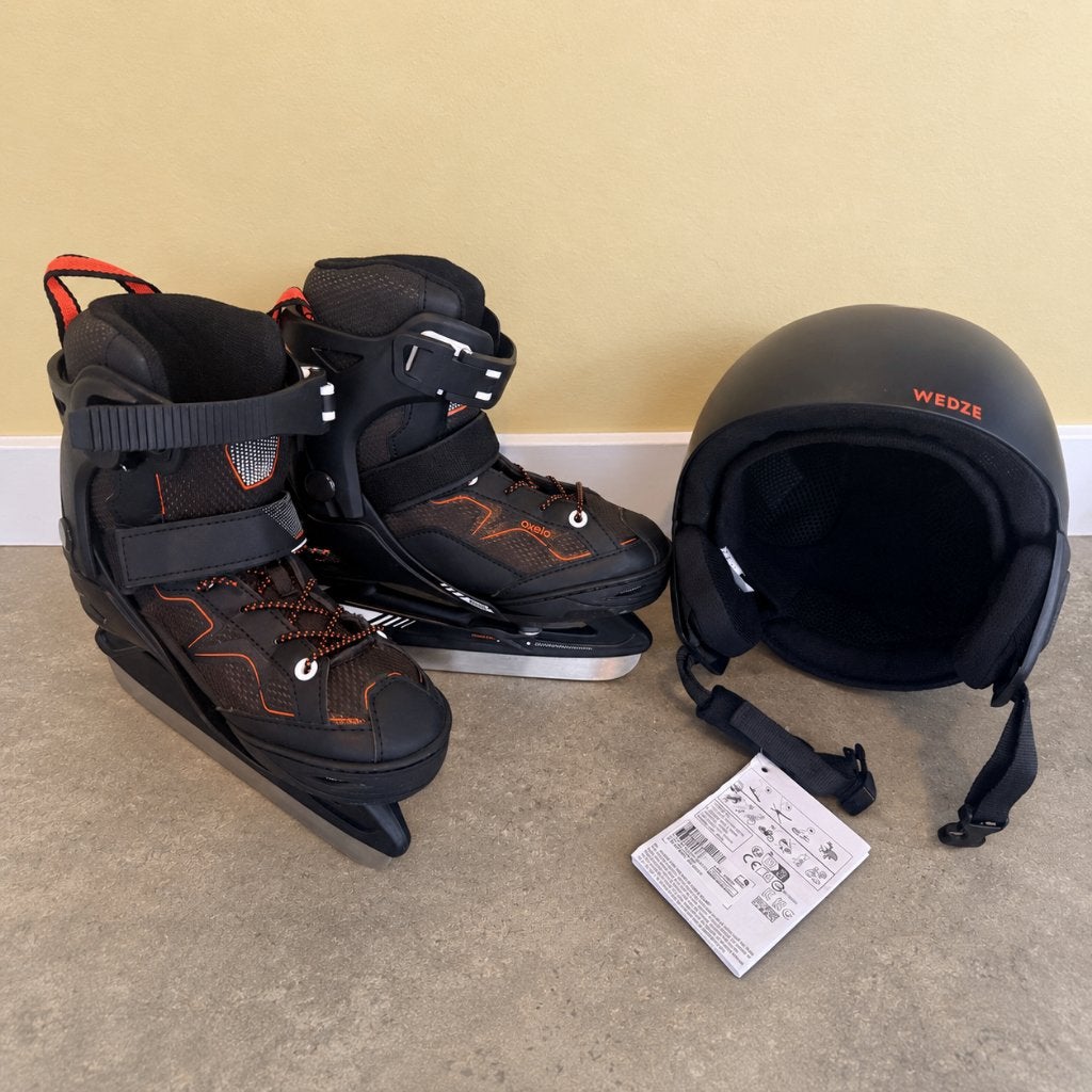 Kinderschaatsen maat 29-32 + nieuwe skihelm XS, Ophalen of Verzenden, Gebruikt, IJshockeyschaatsen, Overige merken