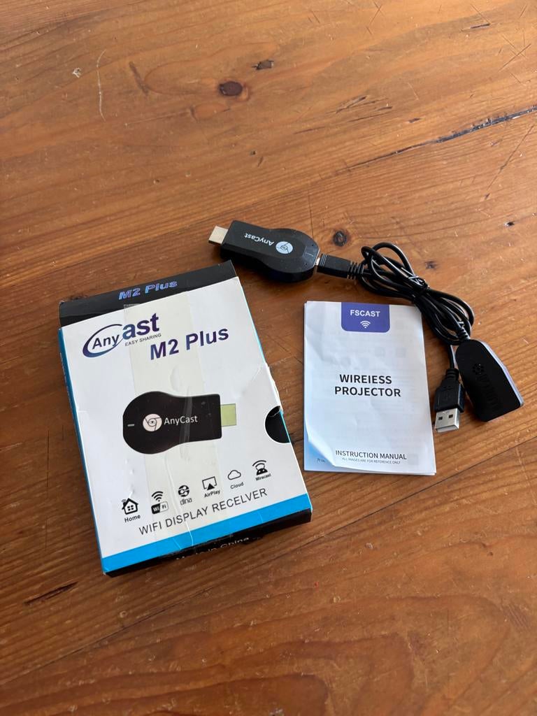 Anycast M2 Plus WiFi Display Receiver, Audio, Tv en Foto, Beamer-accessoires, Ophalen of Verzenden, Nieuw, Beamerafstandsbediening