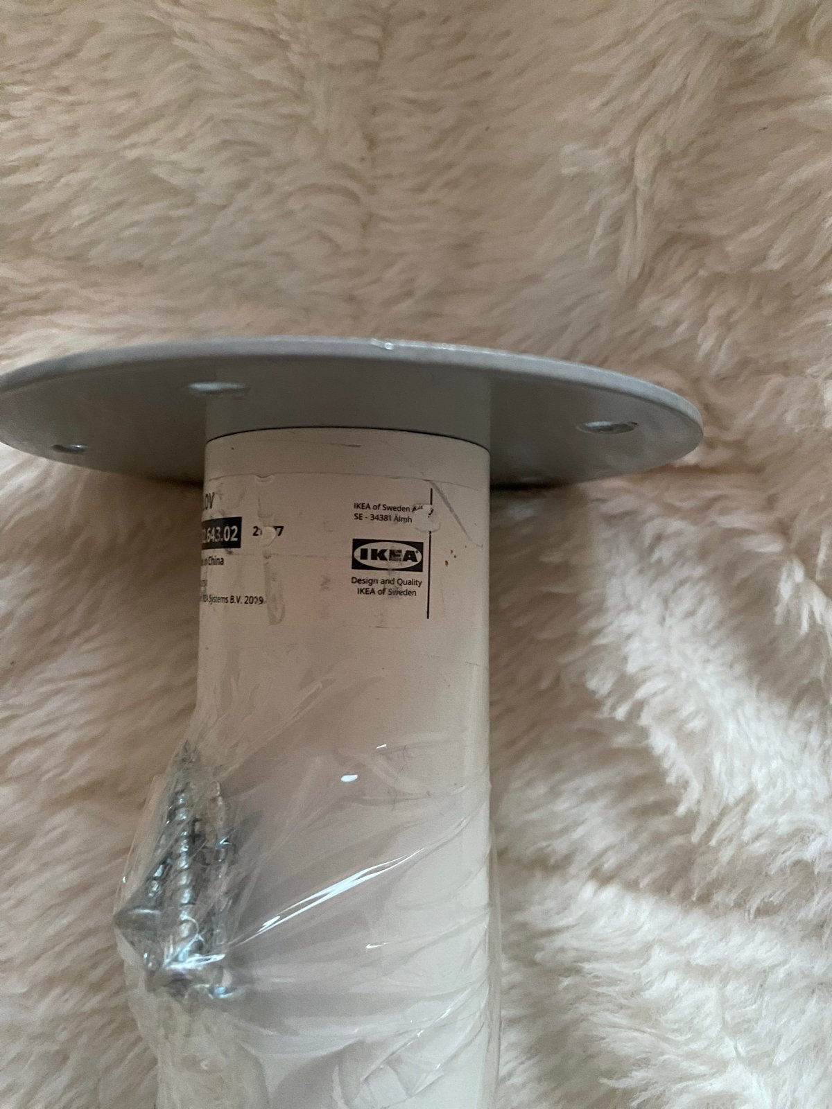 IKEA OLOV Verstelbare Tafelpoot Wit (60-90 cm), Ophalen, Tafelpoot, Minder dan 50 cm, 50 tot 100 cm