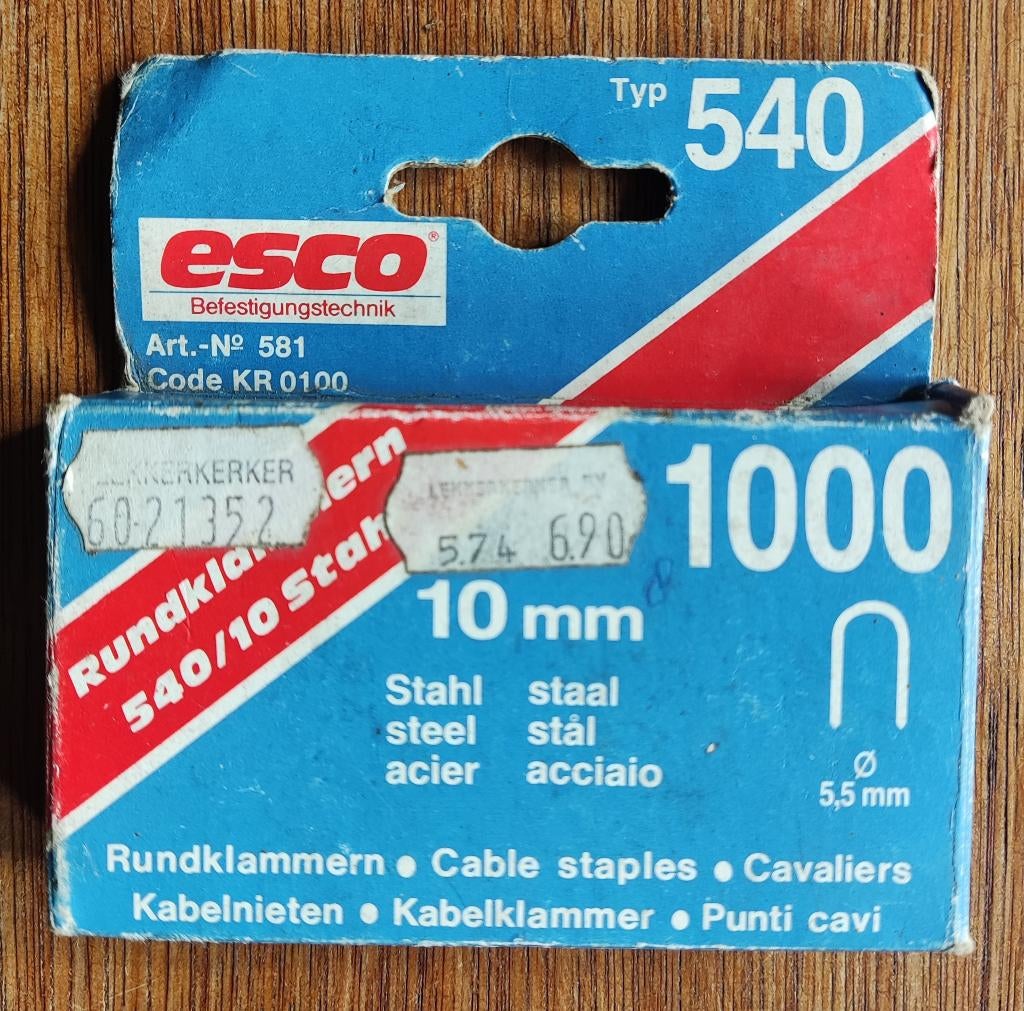 1000 kabelnieten 10 mm staal, Ophalen of Verzenden, Zo goed als nieuw, Overige typen