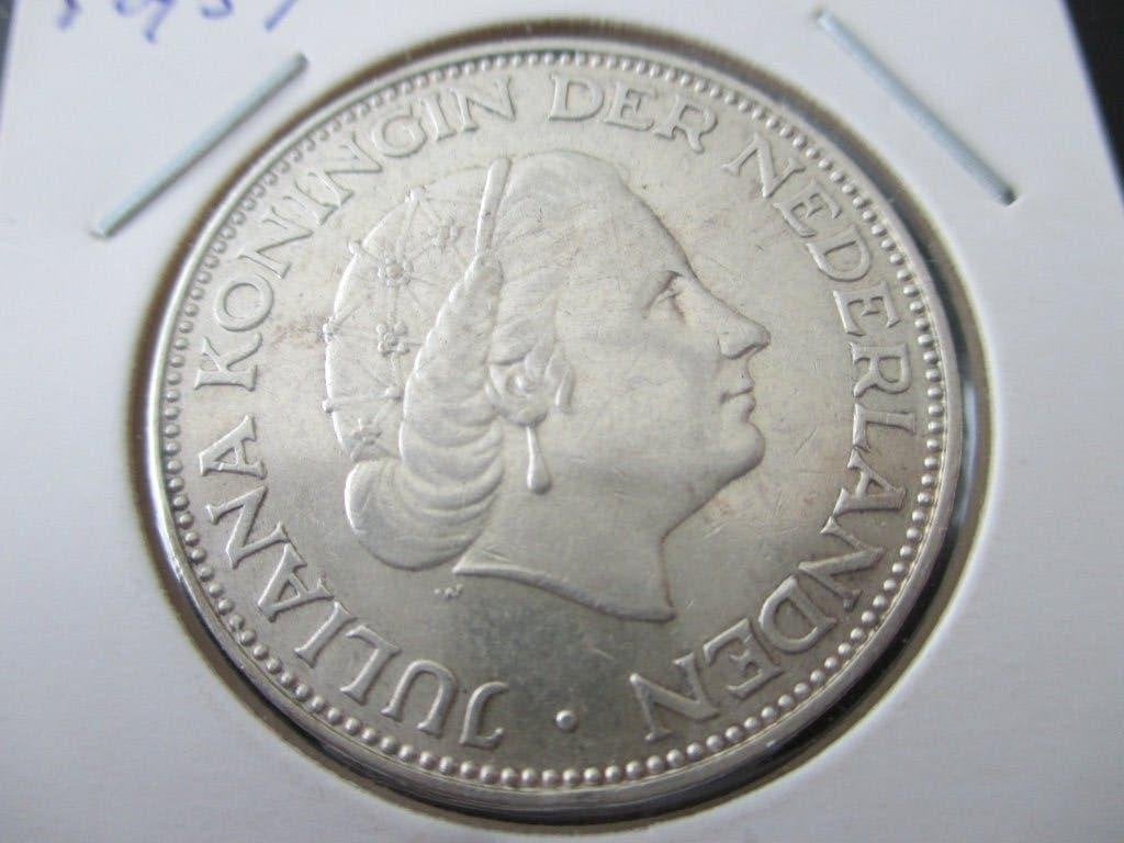Rijksdaalder 1959, Postzegels en Munten, Koningin Juliana, Zilver, Ophalen of Verzenden, Losse munt