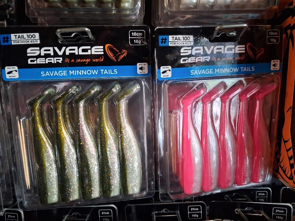 Savage Minnow Tails (8cm/10cm) Savage Gear...Zeebaars!, Watersport en Boten, Tinstraat, Savage Gear, Overige typen, Nieuw