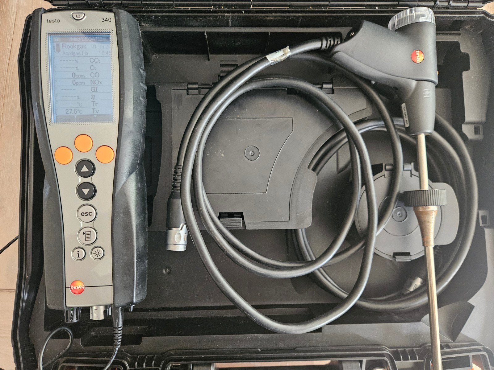 Complete set Testo 340 Rookgas analyzer Rookgasmeter, Ophalen of Verzenden, Gebruikt