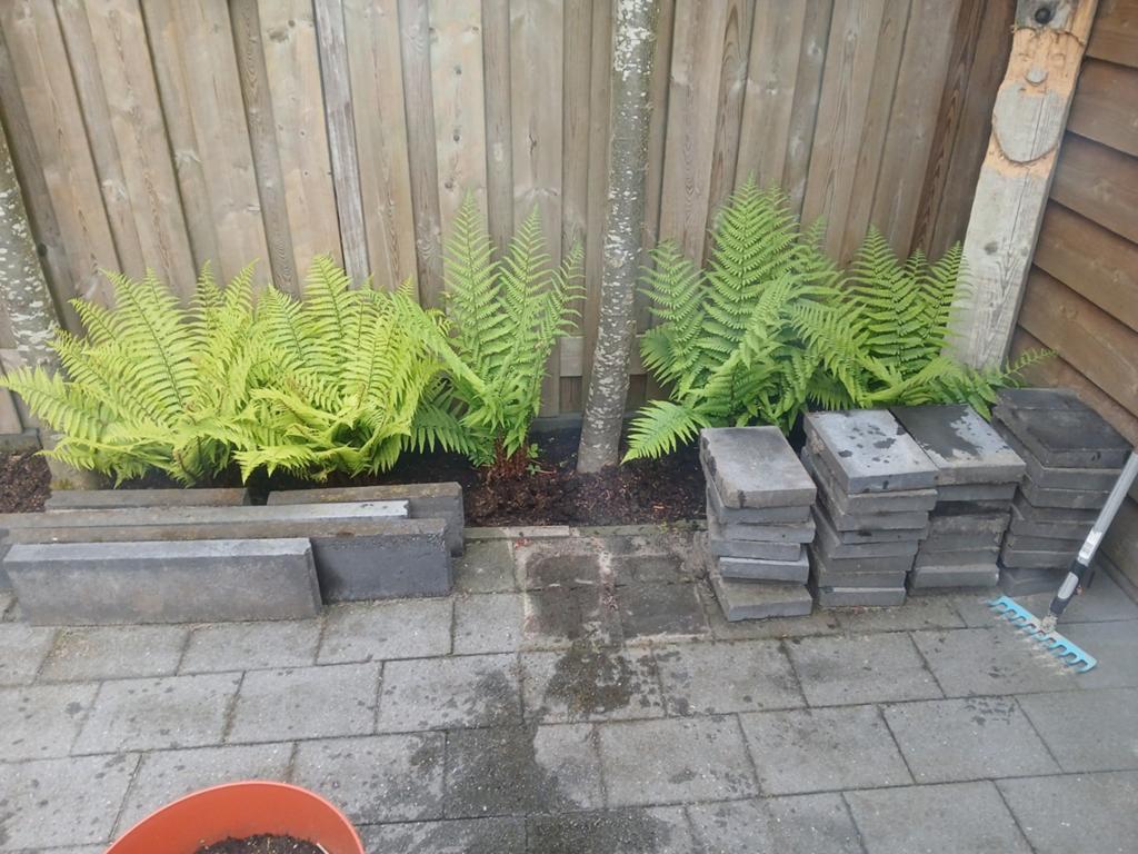 Gratis bandjes en tegels grjjs, Tuin en Terras, Tegels en Klinkers, Ophalen, Gebruikt, Beton, Terrastegels