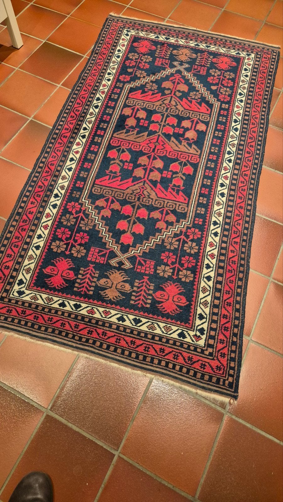 Handgeknoopt Turks wollen tapijt (120x80 cm) | Istanbul 1990, Gebruikt, 100 tot 150 cm, Rechthoekig, Rood