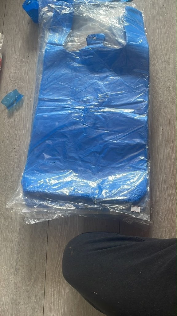 Partij 500x Blauwe Plastic Tassen (30x20x60 cm), Doos, Opvouwbaar, Minder dan 50 cm, Ophalen of Verzenden