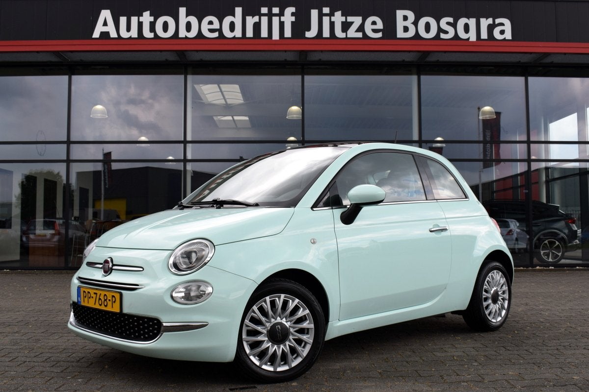 Fiat 500 0.9 TwinAir Turbo Lounge Panoramadak | Airco | Full, Voorwielaandrijving, Gebruikt, Met garantie (alle), 905 kg