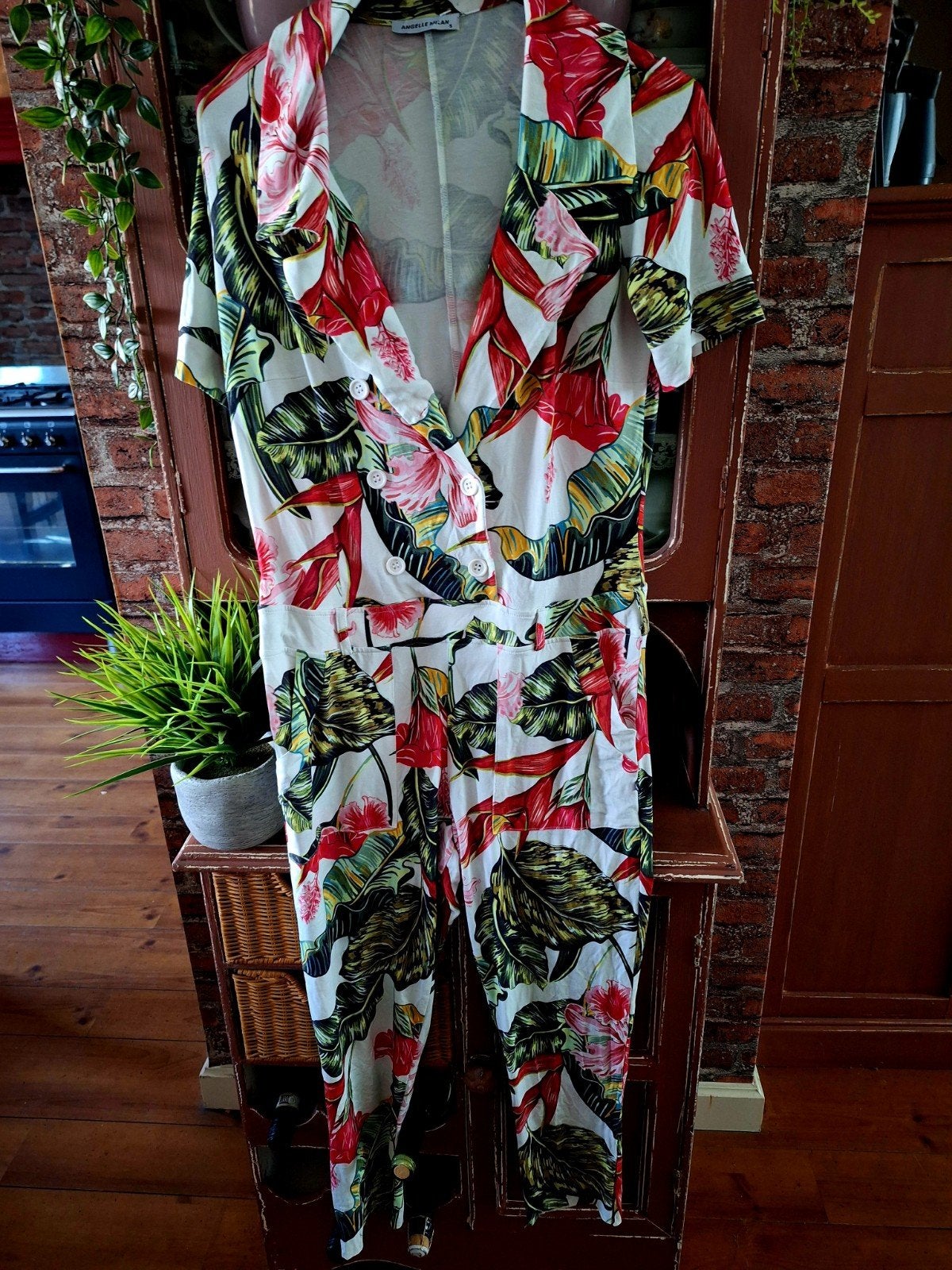 Angelle Milan jumpsuit maat s  stretch, Kleding | Dames, Ophalen of Verzenden, Zo goed als nieuw, Maat 38/40 (M)