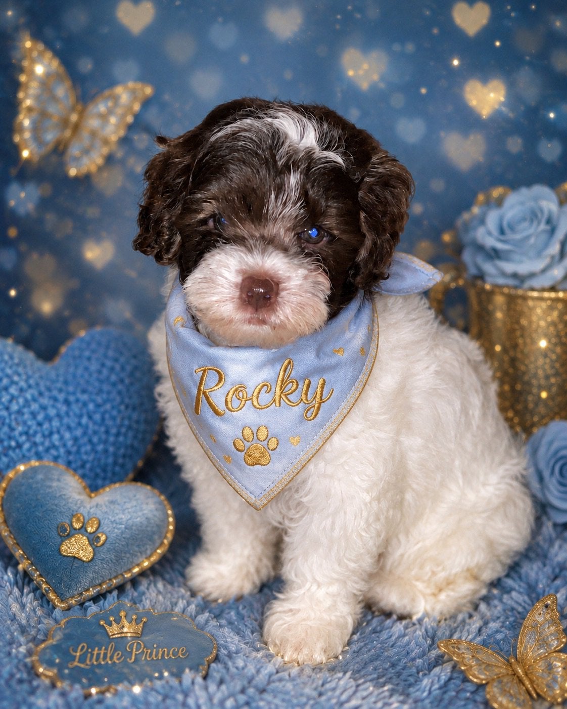 Boomer pups choco/bont 💥, Parvo, Overige rassen, 8 tot 15 weken, Meerdere