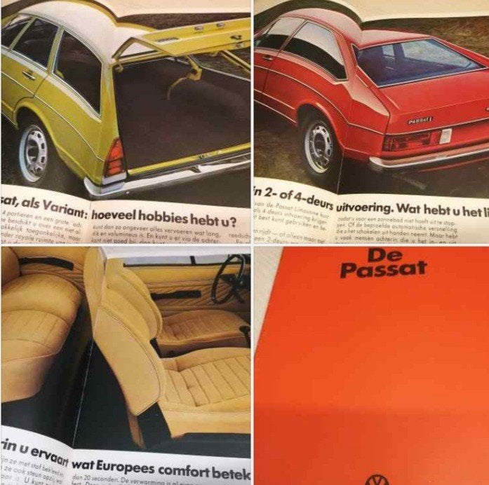 1974 Volkswagen Passat I folder NL óók kleuren en Variant, Ophalen of Verzenden, Zo goed als nieuw, Volkswagen