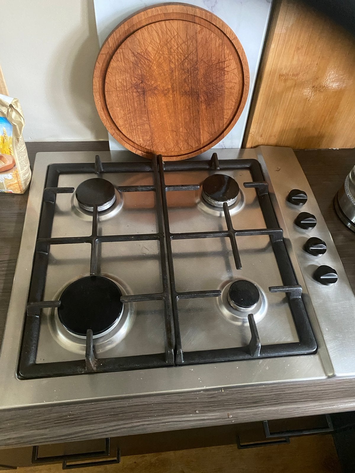 Gebruikt gasfornuis met 4 kookzones, Ophalen, Gebruikt, 60 cm of meer, 4 kookzones