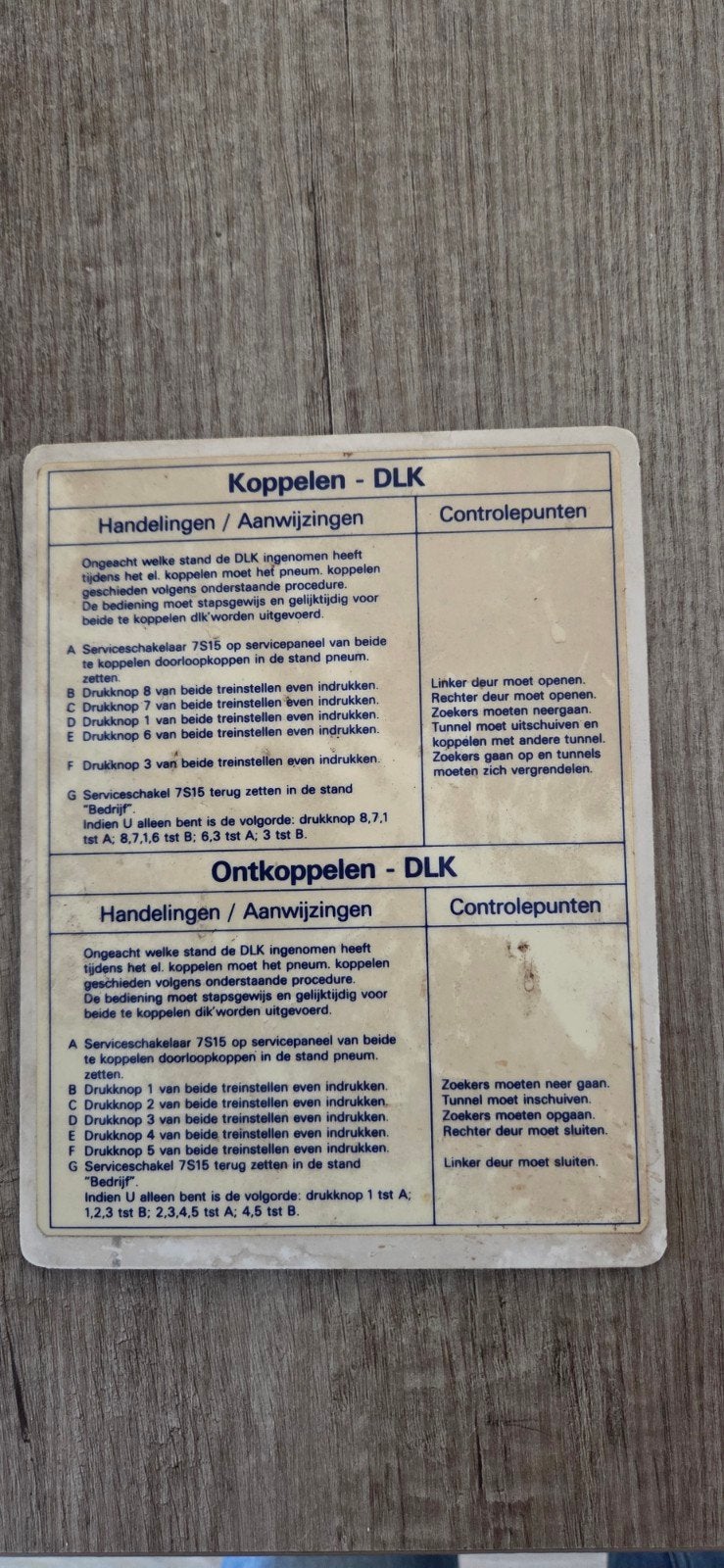 icm doorloopkop bord, Ophalen of Verzenden, Trein, Overige typen