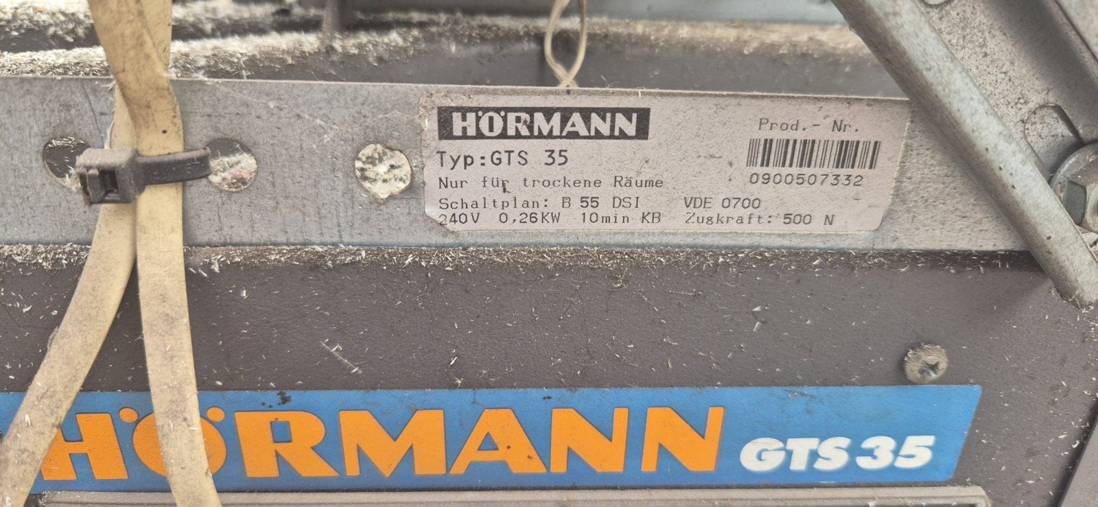Hormann GTS 35 Garagedeuropener met onderdelen, Ophalen, Gebruikt, 120 cm of meer, Garagedeur