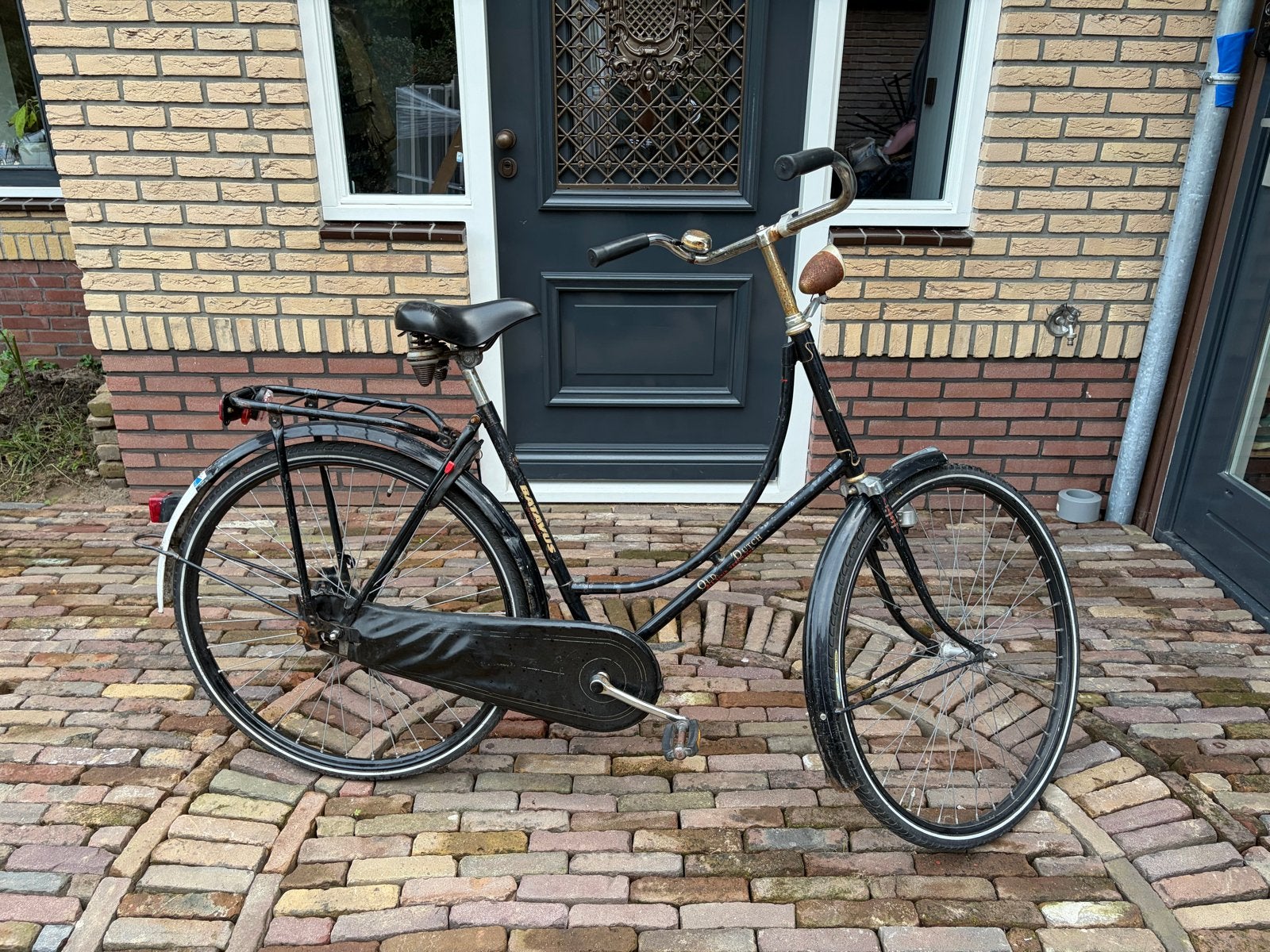 Stadsfiets 26 inch - Zwart - Gebruikt, Ophalen, Batavus, Trommelrem, 53 tot 56 cm