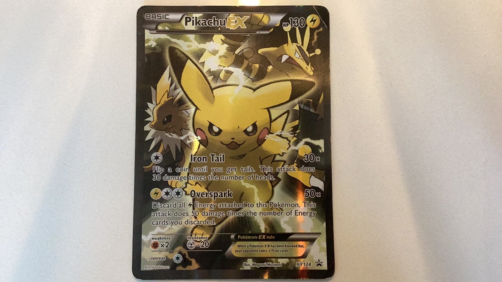 Pikachu EX #XY124, Ophalen, Gebruikt, Losse kaart