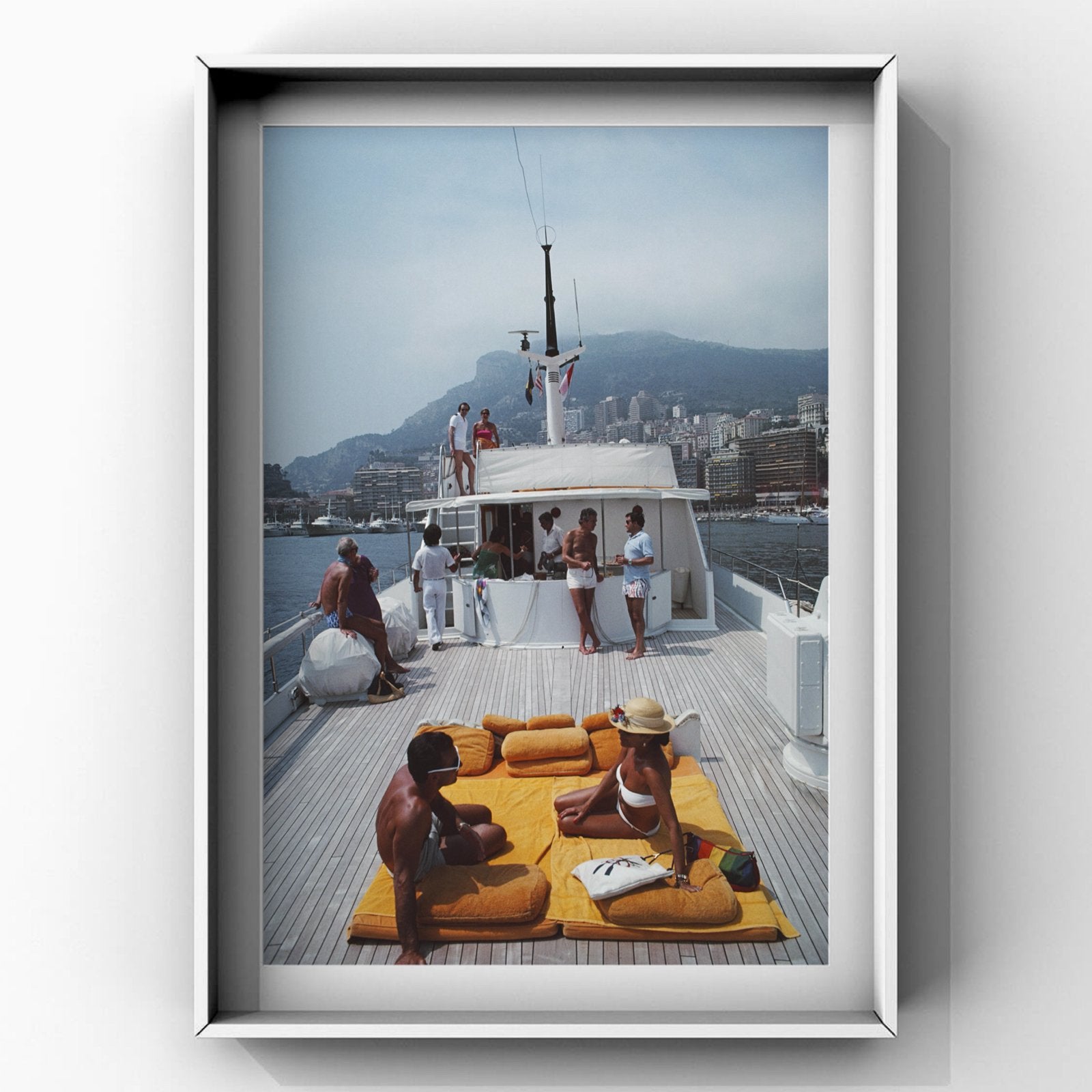 1x slim aarons | groot formaat | mid century monaco 1981, Ophalen of Verzenden, Zo goed als nieuw, Minder dan 50 cm, Schilderij