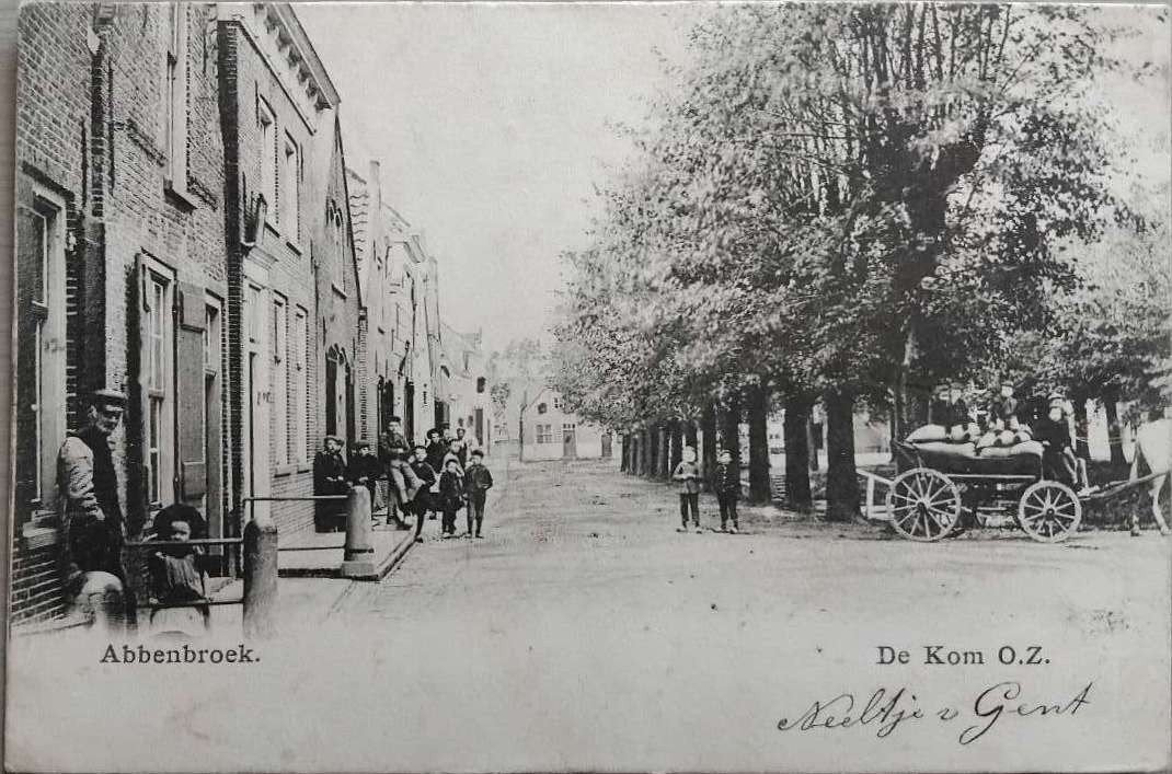 Abbenbroek - De Kom O.Z. (Zuid-Holland) - gelopen ca. 1905, Verzamelen, Ophalen of Verzenden, Voor 1920, Gelopen, Zuid-Holland