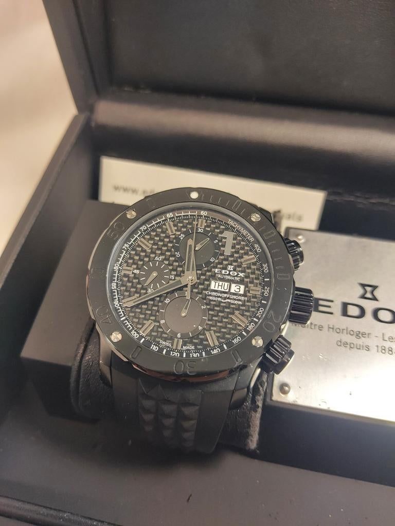 Edox Chronograaf Polshorloge - in perfekte staat, Ophalen of Verzenden, Zo goed als nieuw, Overige merken