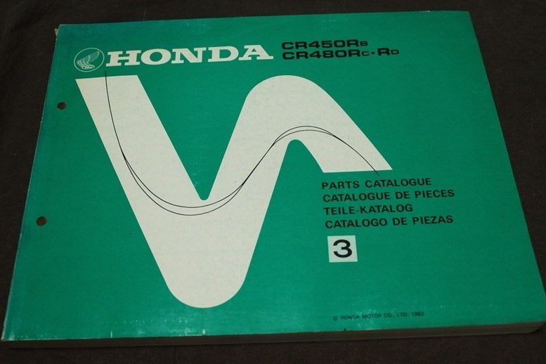 Honda CR450R CR480R 1982 motorcycle parts catalogue CR480, Motoren, Ophalen of Verzenden, Honda
