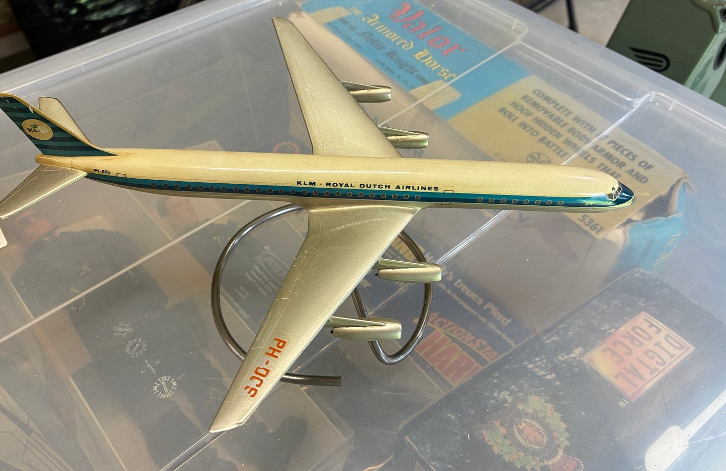 Vintage KLM Vliegtuig Schaalmodel - Douglas PH-DCE, Ophalen of Verzenden, Gebruikt, Schaalmodel
