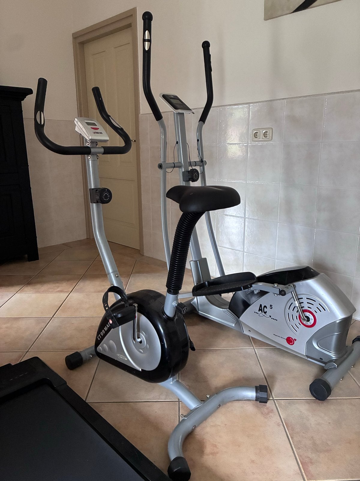 Complete set fitness apparaten, Sport en Fitness, Ophalen, Gebruikt, Metaal, Loopband