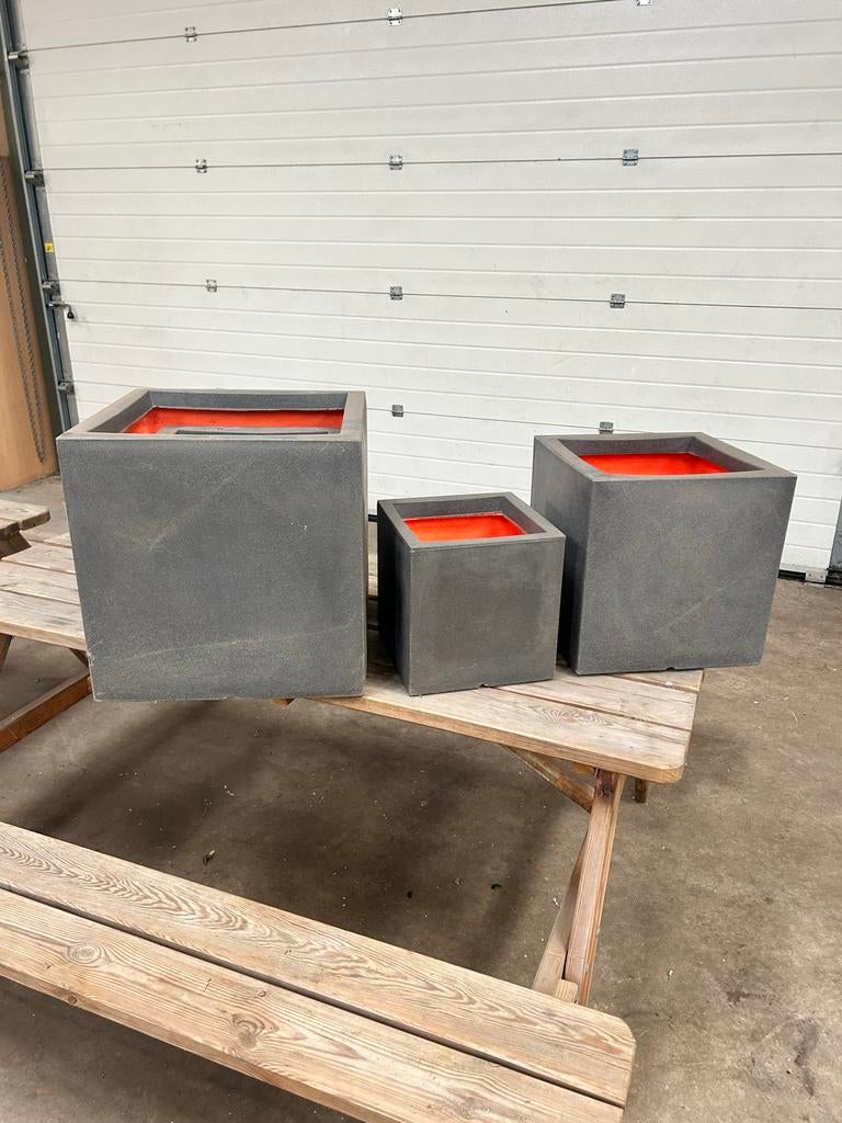 Capi bloembakken bloempot nieuw, Tuin en Terras, Bloembakken en Plantenbakken, Ophalen, Kunststof, Minder dan 60 cm, Vierkant
