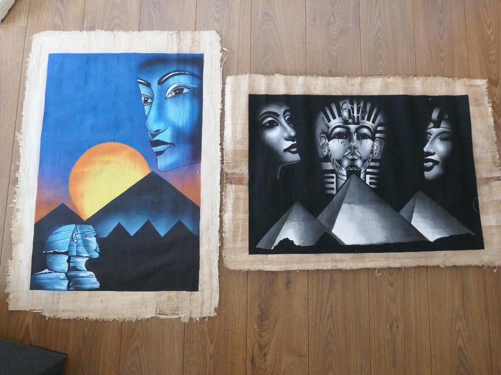 Drukprint Egypte 2 stuks,   maat 2x 94cm X 66cm., Ophalen