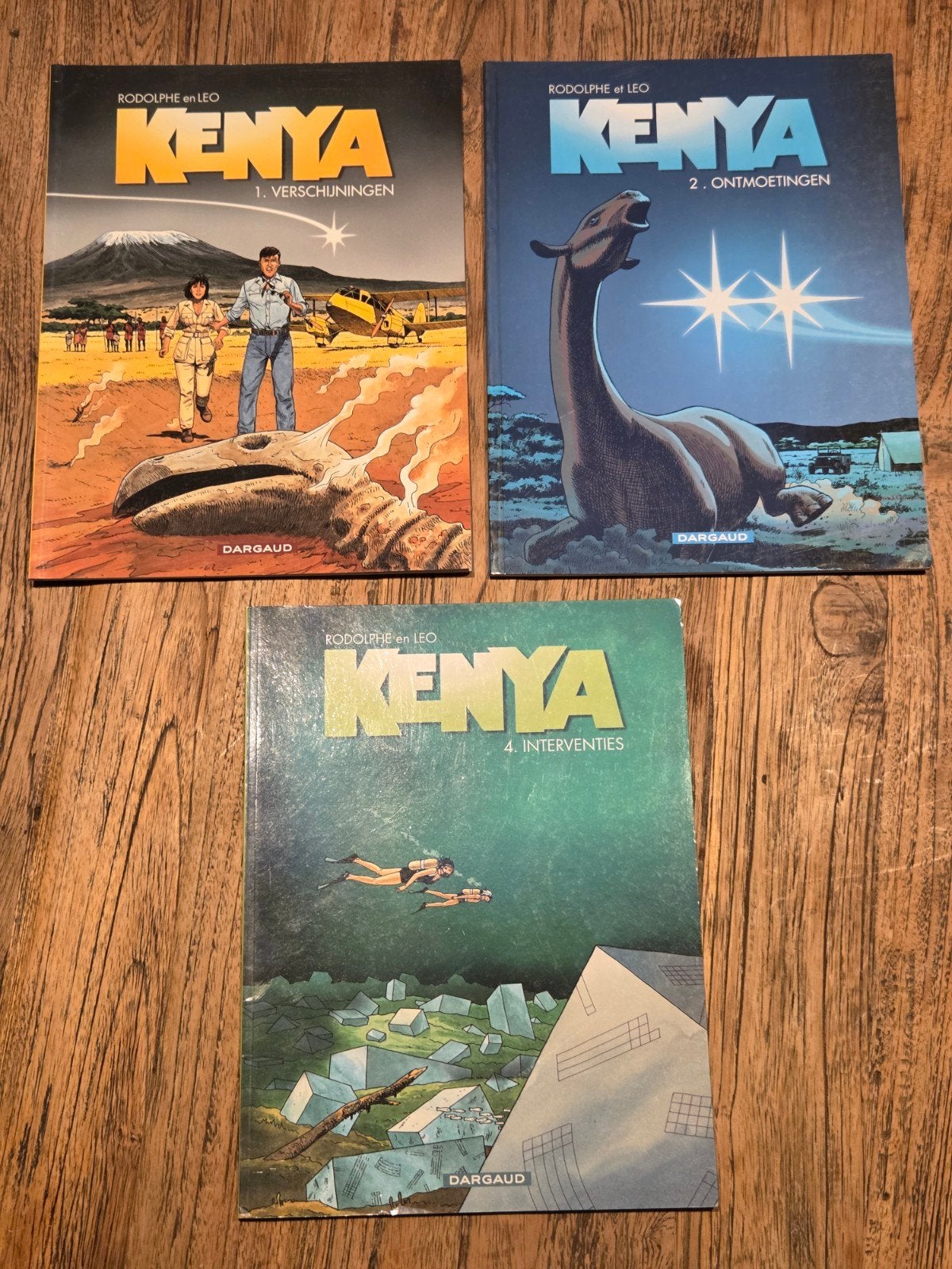 Kenya stripboeken - deel 1, 2 en 4 - Rodolphe en Leo, Meerdere stripboeken, Ophalen of Verzenden, Gelezen, Rodolphe en Leo