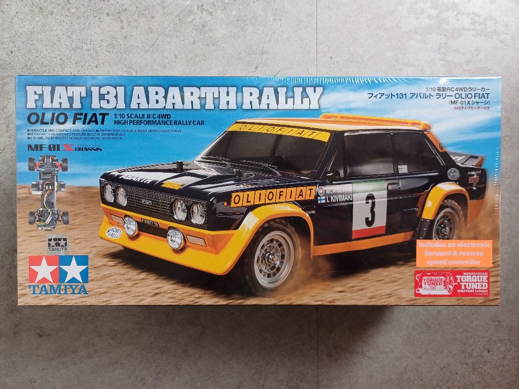 Tamiya 58723 RC Fiat 131 Abarth Rally MF-01X Nieuw in doos, Elektro, Nieuw, Ophalen of Verzenden, Schaal 1:10