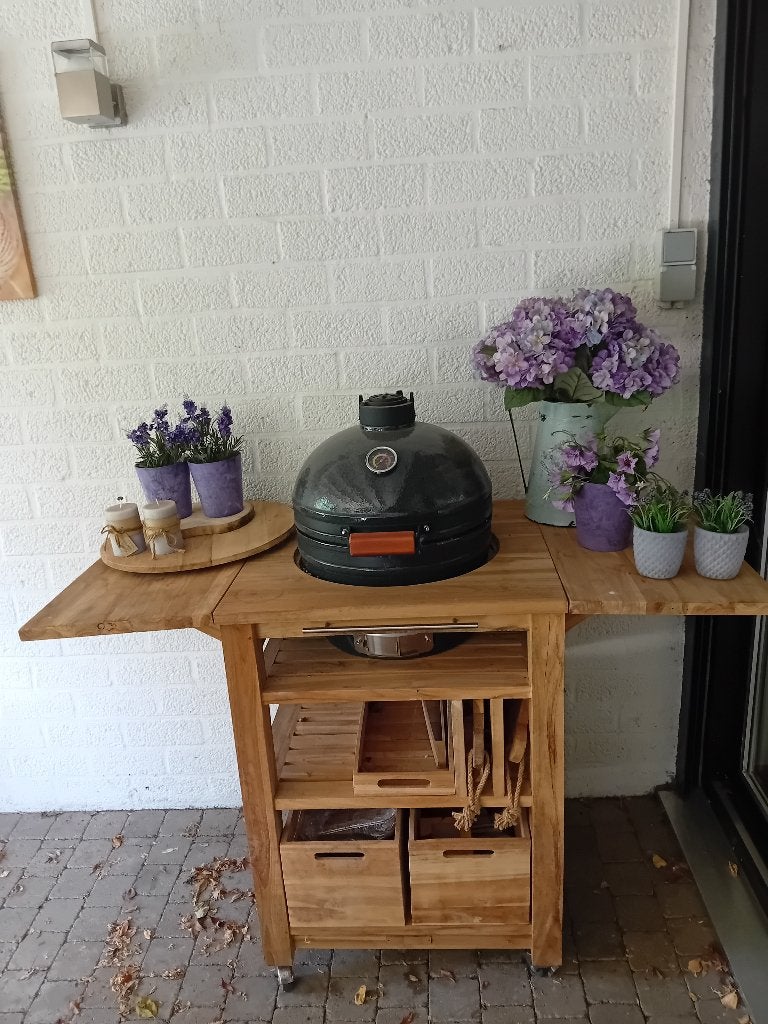 Black Basterd BBQ, met houten ombouw en accessoires., Ophalen, Gebruikt