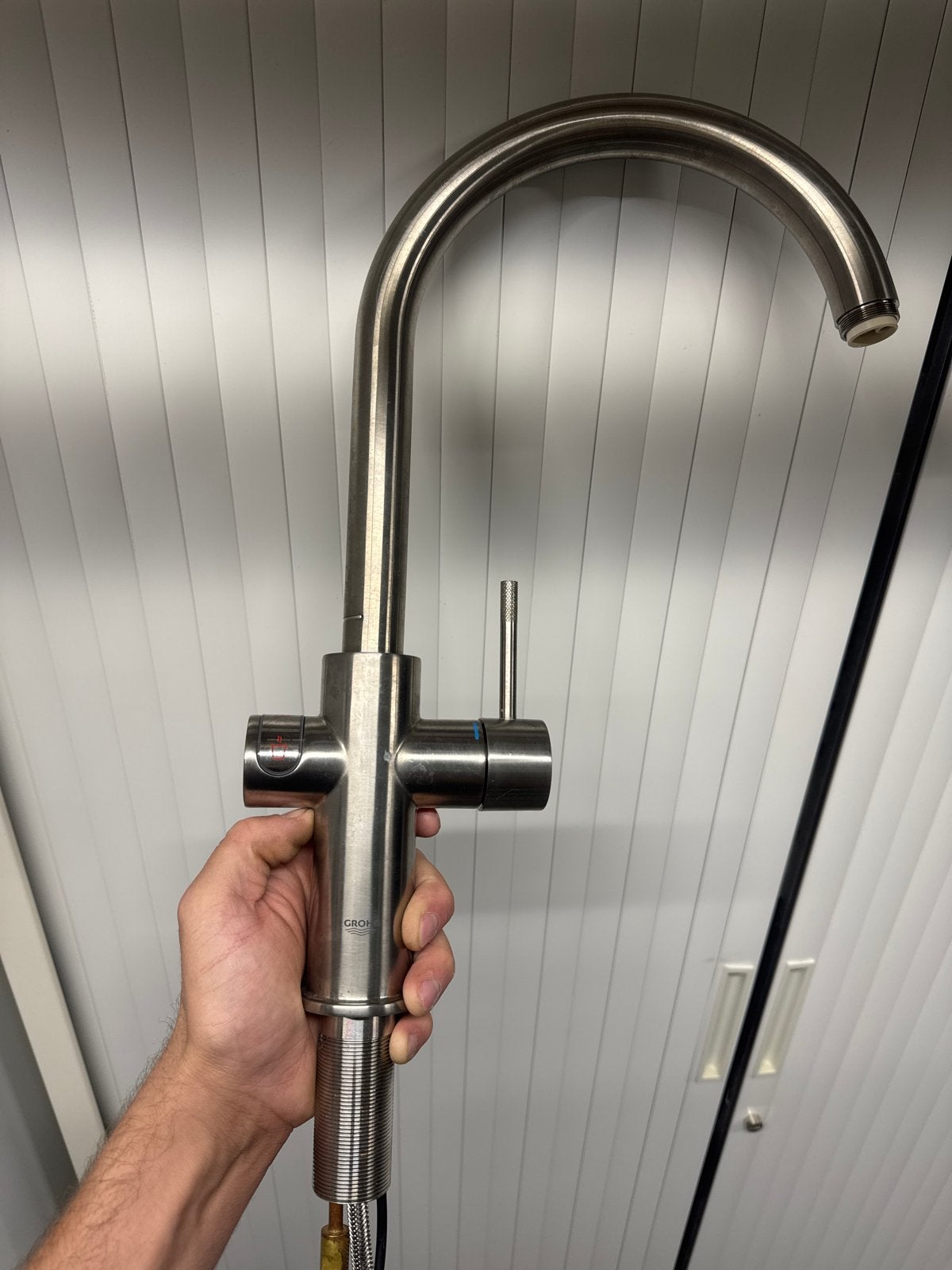 Grohe Red Duo 3-in-1 Keukenkraan RVS Kleur, Gebruikt, Grohe, Zilver, Ophalen of Verzenden