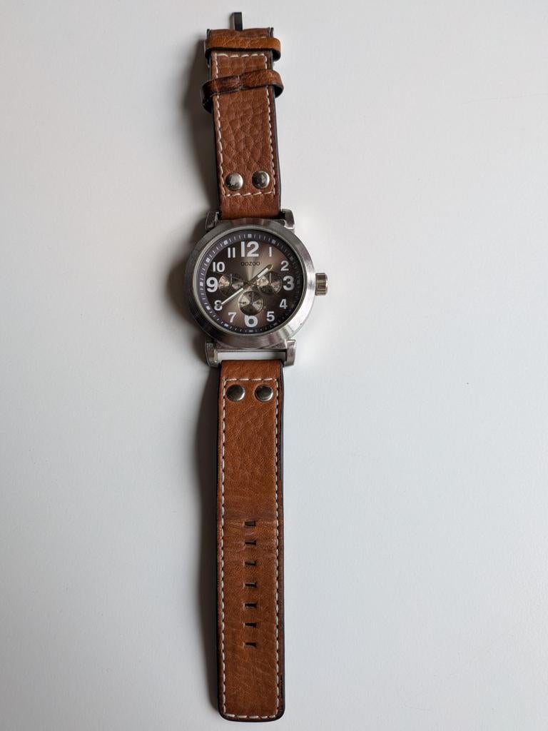 OOZOO dames horloge met leren band, Overige merken, Polshorloge, Ophalen of Verzenden, Leer