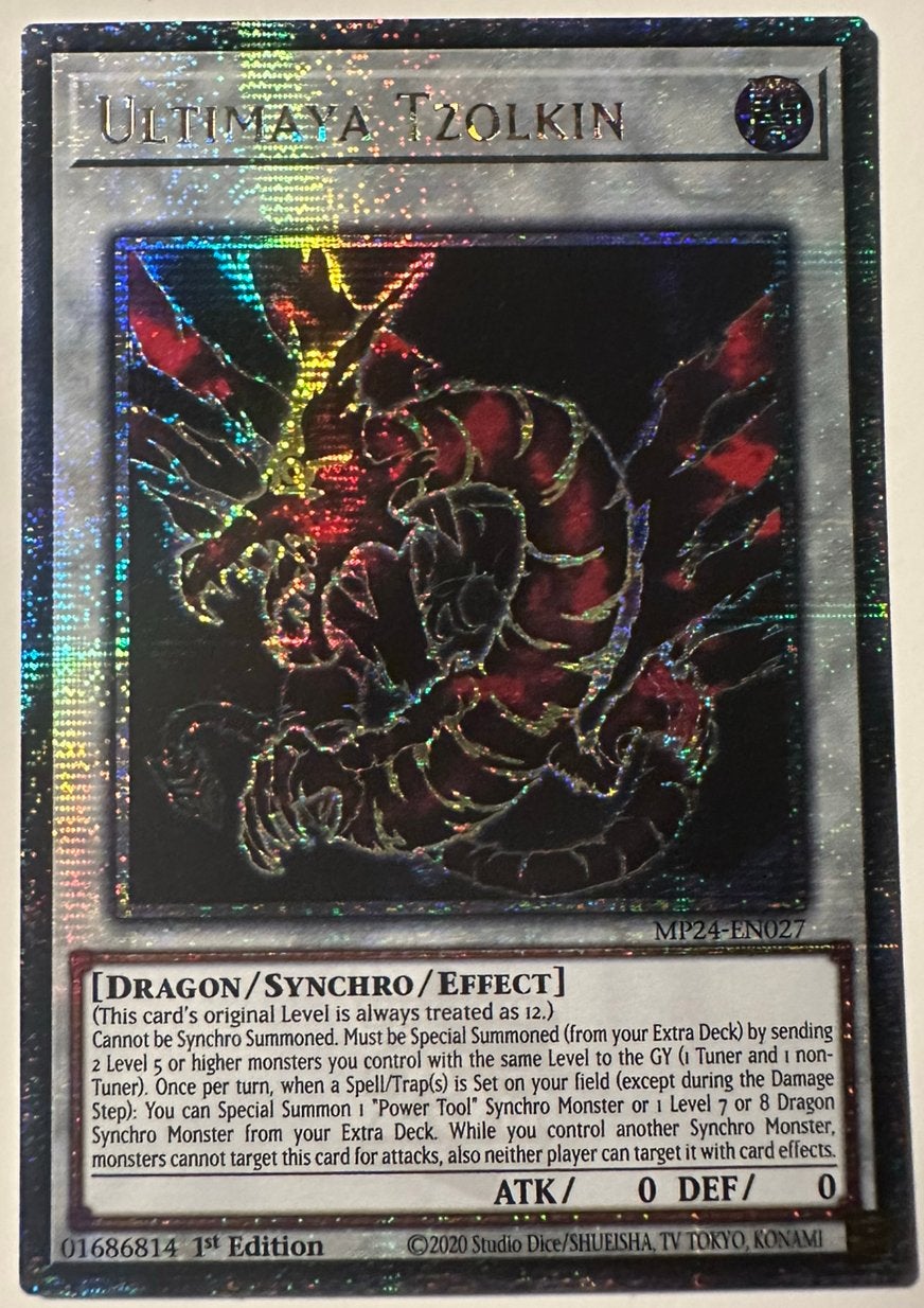 Yu-Gi-Oh! Ultimaya Tzolkin MP24 1st QCSR !, Ophalen of Verzenden, Zo goed als nieuw, Losse kaart, Foil