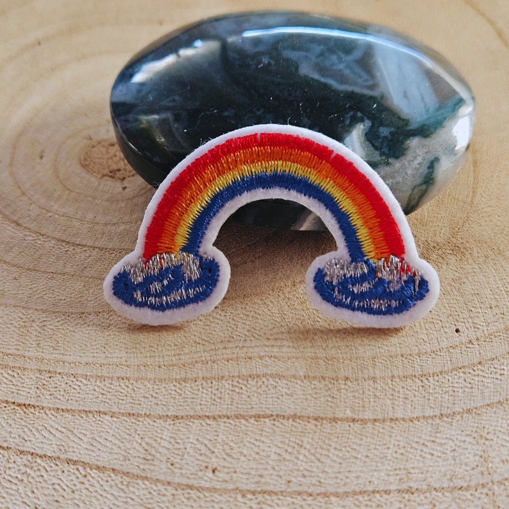 Strijk embleem applicatie Patch regenboog, D, Nieuw, Ophalen of Verzenden, D