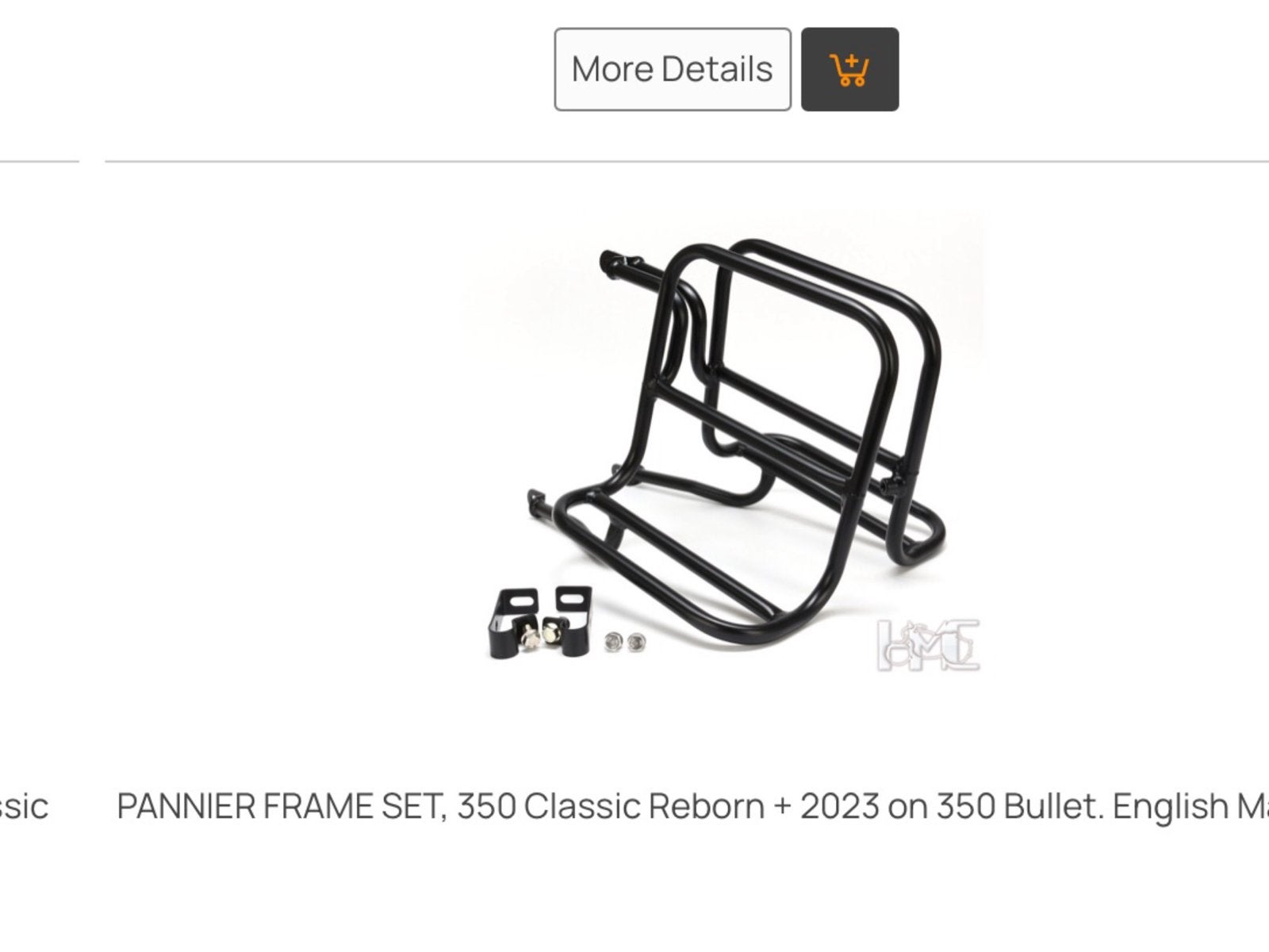 Te koop gevraagd   pannierframe  Royal Enfield classic 350, Ophalen, Zo goed als nieuw