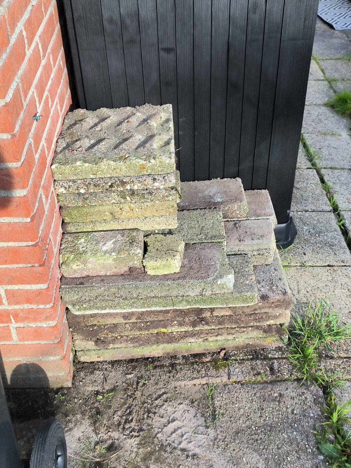 Gratis terrastegels, Ophalen, Gebruikt, Minder dan 5 m², Beton