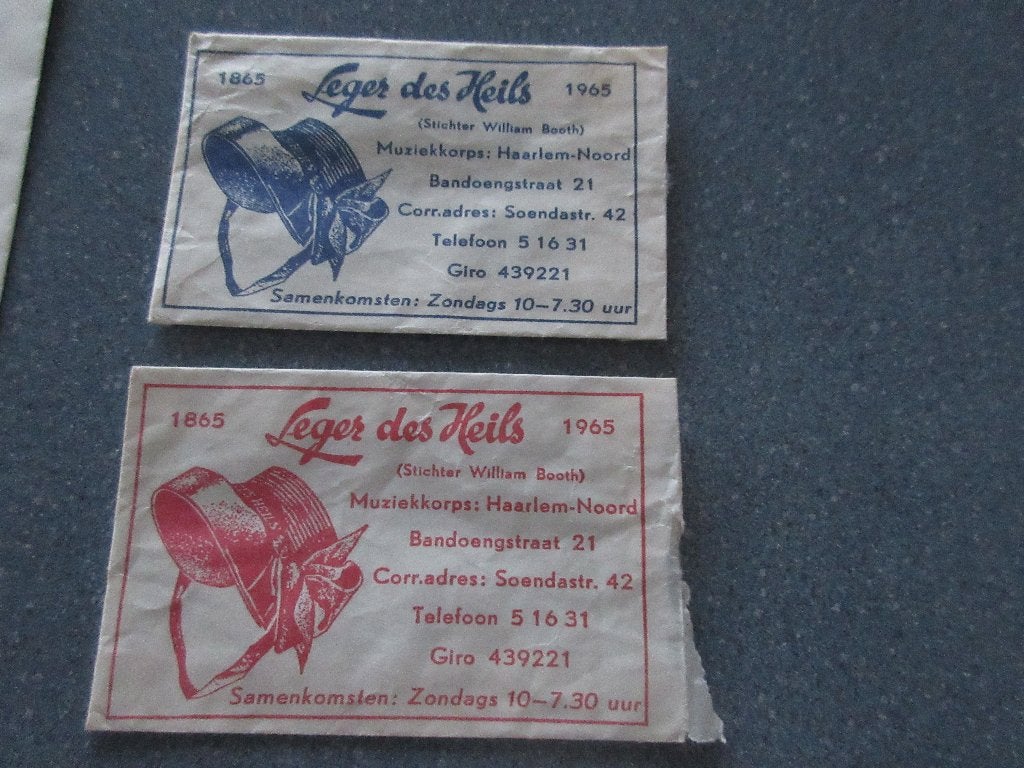 2 x Haarlem, Leger des Heils 1865-1965, Verzamelen, Verzenden, Nederland