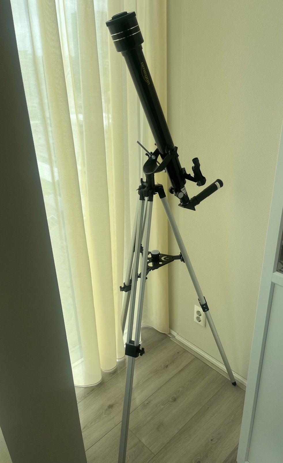 Beginners Telescoop Omegon, Audio, Tv en Foto, Optische apparatuur | Telescopen, Ophalen, Zo goed als nieuw, Minder dan 80 mm