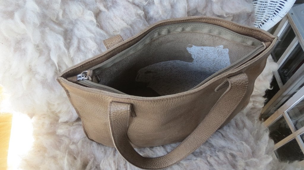Keecie, leren tas, model Dream team, moss used look, Sieraden, Tassen en Uiterlijk, Tassen | Damestassen, Verzenden, Gebruikt