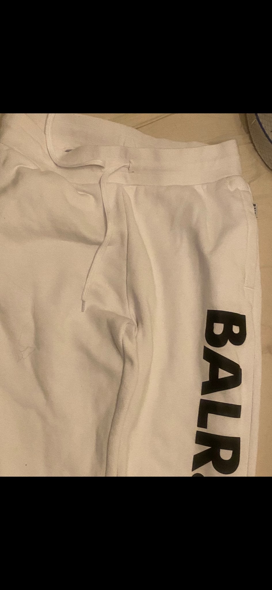 BALR. Joggingbroek - Wit met Zwart Logo, Ophalen of Verzenden, Zo goed als nieuw, Overige maten, Wit