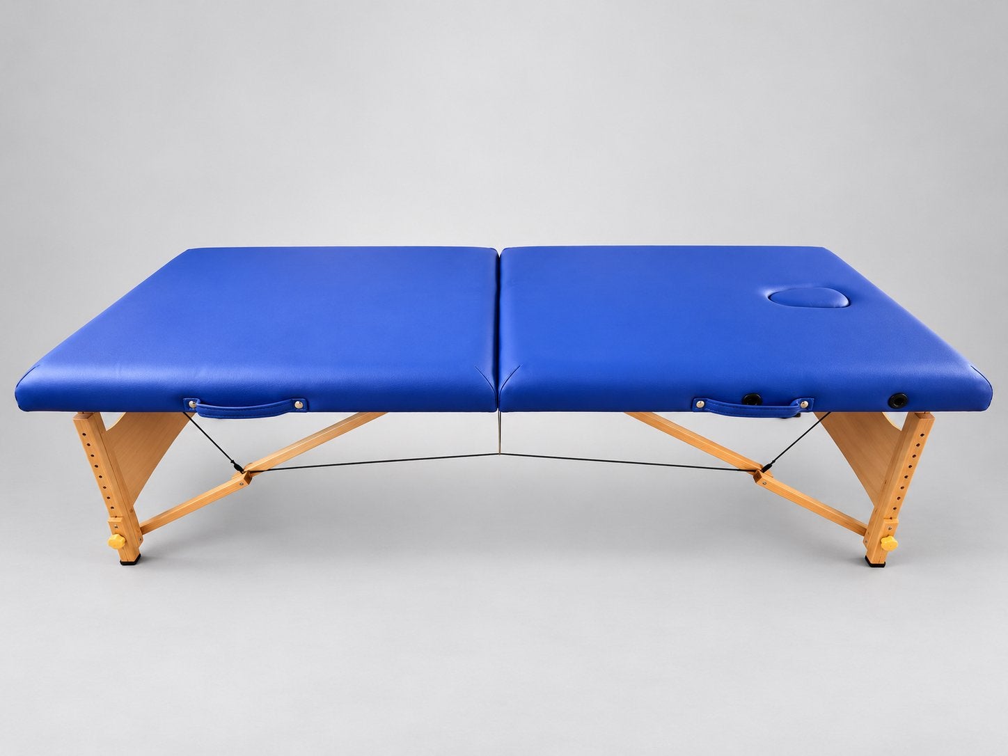 Professionele blauwe massagetafel – inklapbaar, Sport en Fitness, Ophalen, Zo goed als nieuw, Massagetafel