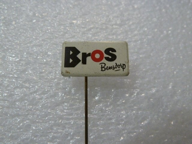 Vintage Bros Bensdorp Reclame Speldje, Ophalen of Verzenden, Gebruikt, Merk, Speldje of Pin